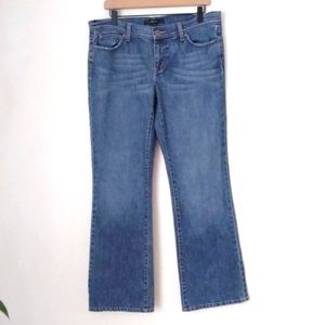 💥 EUC Noir Boot Cut Embroidered Back Pockets Jeans